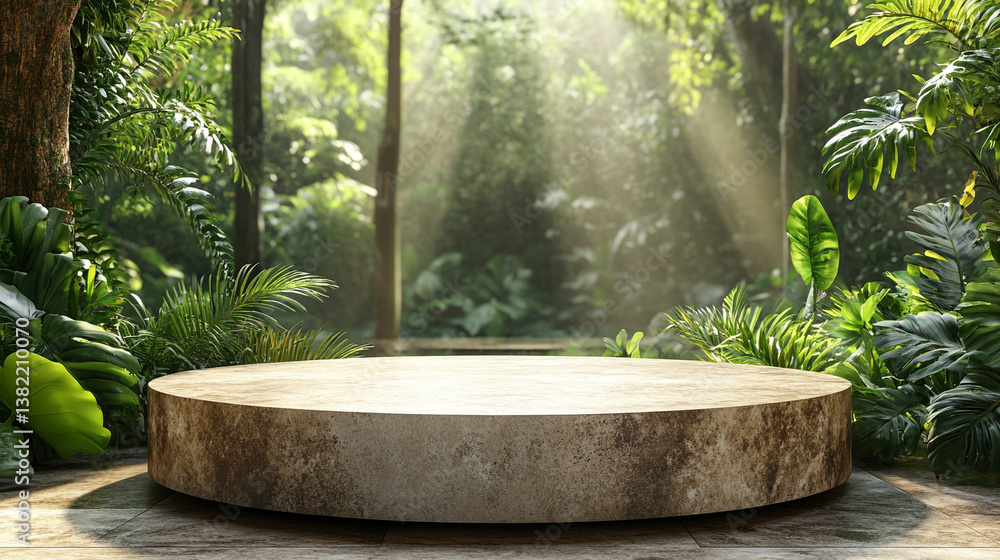 An empty natural brown stone product display with a 3D background, blank cosmetic podium platform, and abstract marble rock showcase, symbolizing simplicity, elegance, and a connection to nature.
An empty natural brown stone product display with a 3D background, blank cosmetic podium platform, and abstract marble rock showcase, symbolizing simplicity, elegance, and a connection to nature.