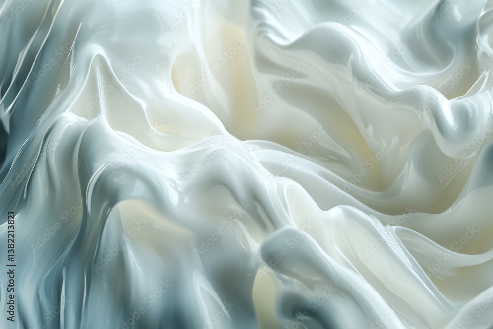 Elegant Abstract Texture of Creamy Waves in Soft White Tones Elegant Abstract Texture of Creamy Waves in Soft White Tones