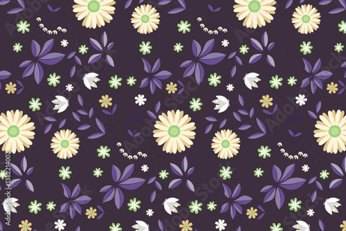 florals pattern. hand drawn florals vector background.
