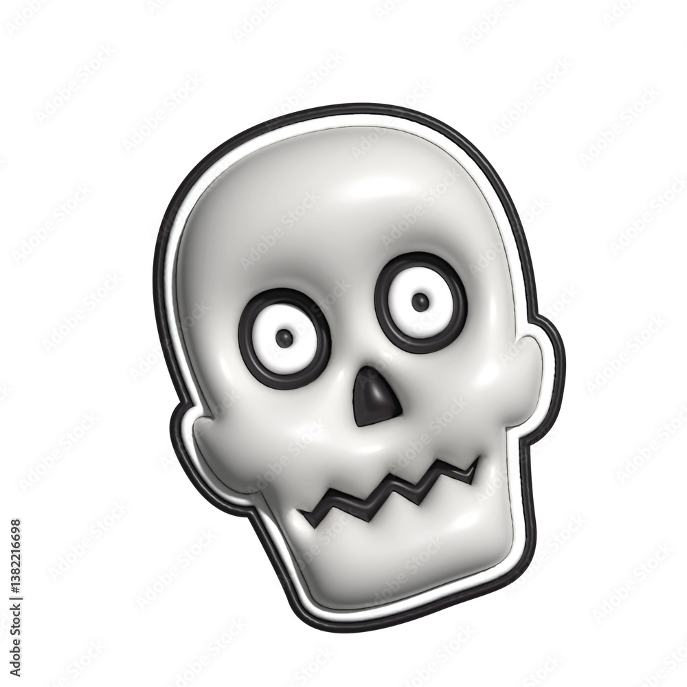 Obraz premium Stylized 3D Halloween icon featuring playful spooky elements