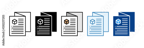 Brand Guidelines Icon Set Multiple Style Collection