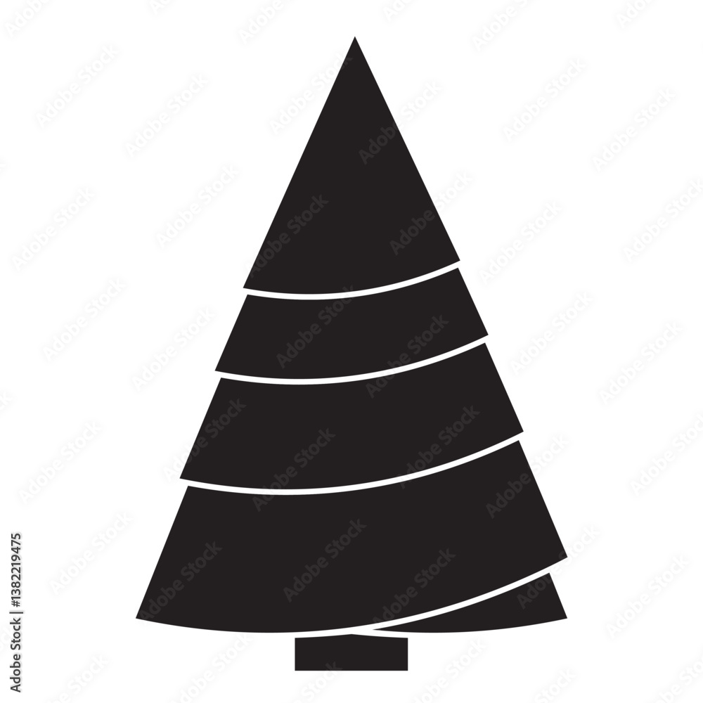 Minimalist Christmas Tree Icon – Black Silhouette Evergreen Design
Minimalist Christmas Tree Icon – Black Silhouette Evergreen Design