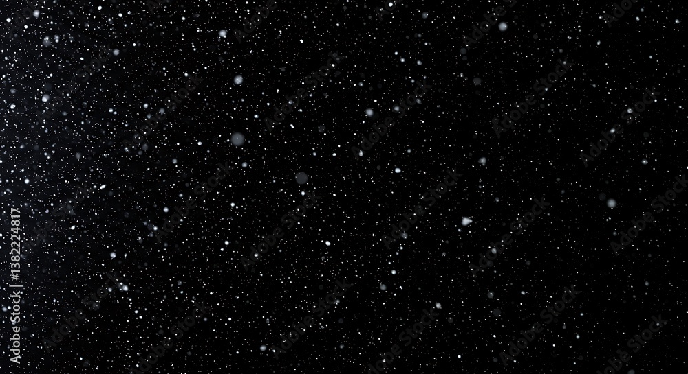 Fototapeta premium Midnight Snowfall AI Generated