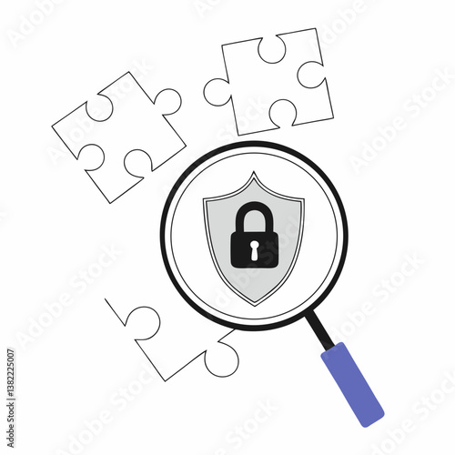 Identity Theft Prevention: A shield and ID card symbol, representing identity theft protection. Ideal for awareness campaigns.