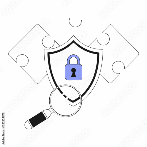 Identity Theft Prevention: A shield and ID card symbol, representing identity theft protection. Ideal for awareness campaigns.