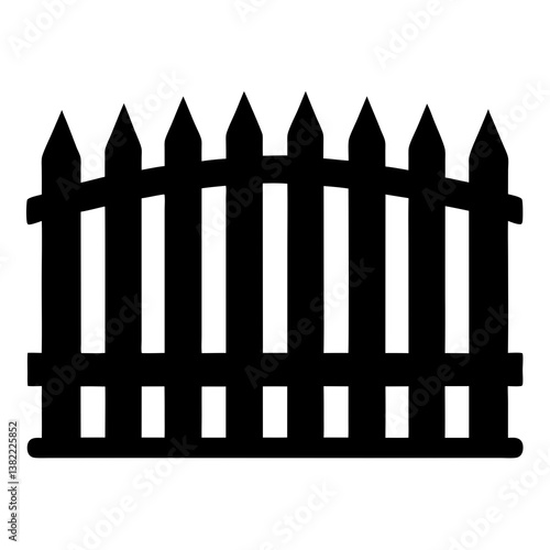 wooden fence isolated on white