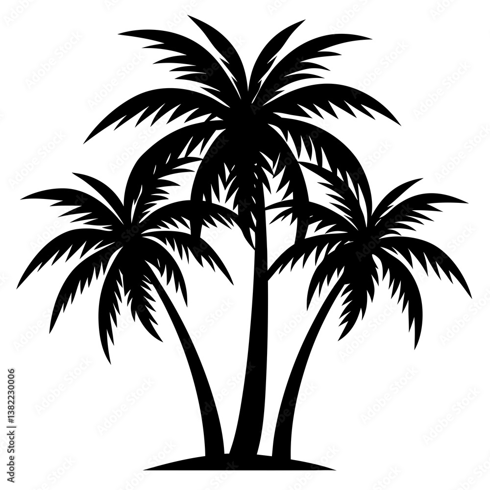 Fototapeta premium palm tree silhouettes