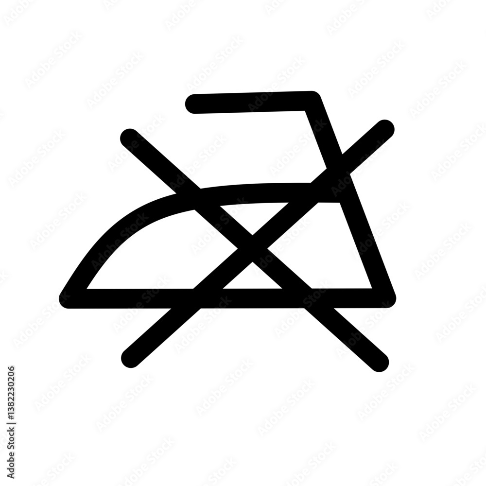Isolated Do Not Iron Symbol. Concept of Laundry Symbols.
Isolated Do Not Iron Symbol. Concept of Laundry Symbols.