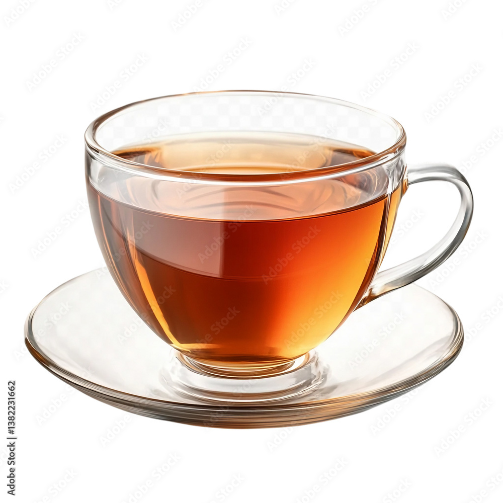 Glass cup of tea isolated on transparent png. Glass cup of tea isolated on transparent png.