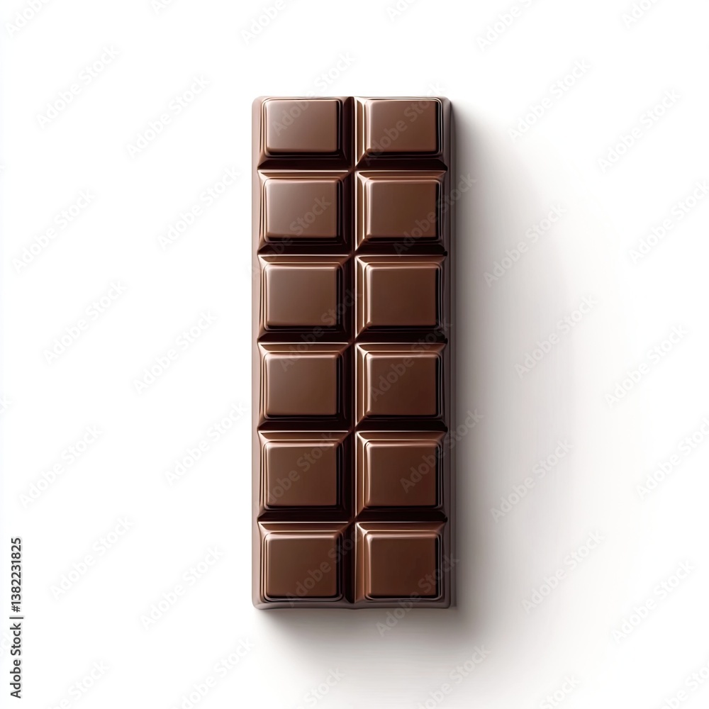 Obraz premium Dark chocolate bar, top view