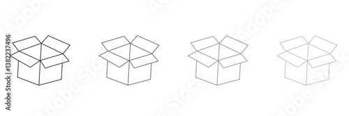 Box simple icon collection. Box in flat style. Carton box icons. Delivery icon. Vector illustration . EPS 10 . 