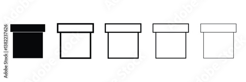 Box simple icon collection. Box in flat style. Carton box icons. Delivery icon. Vector illustration . EPS 10 . 