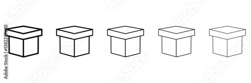 Box simple icon collection. Box in flat style. Carton box icons. Delivery icon. Vector illustration . EPS 10 . 