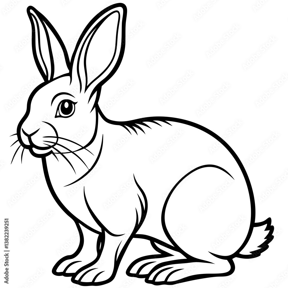 Obraz premium vector illustration of a rabbit