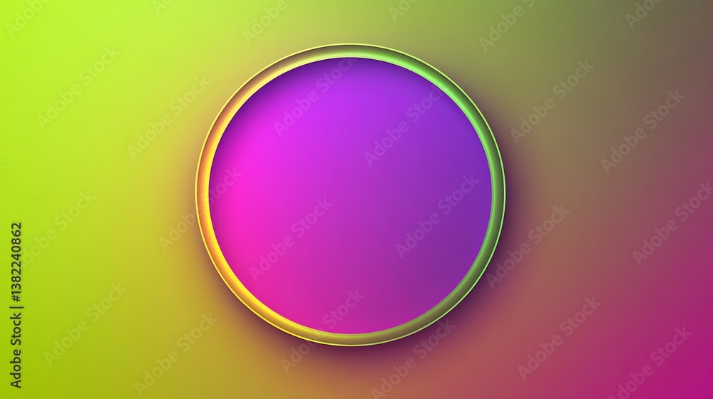 Fototapeta premium Abstract Oval Shape with Vibrant Gradient Colors