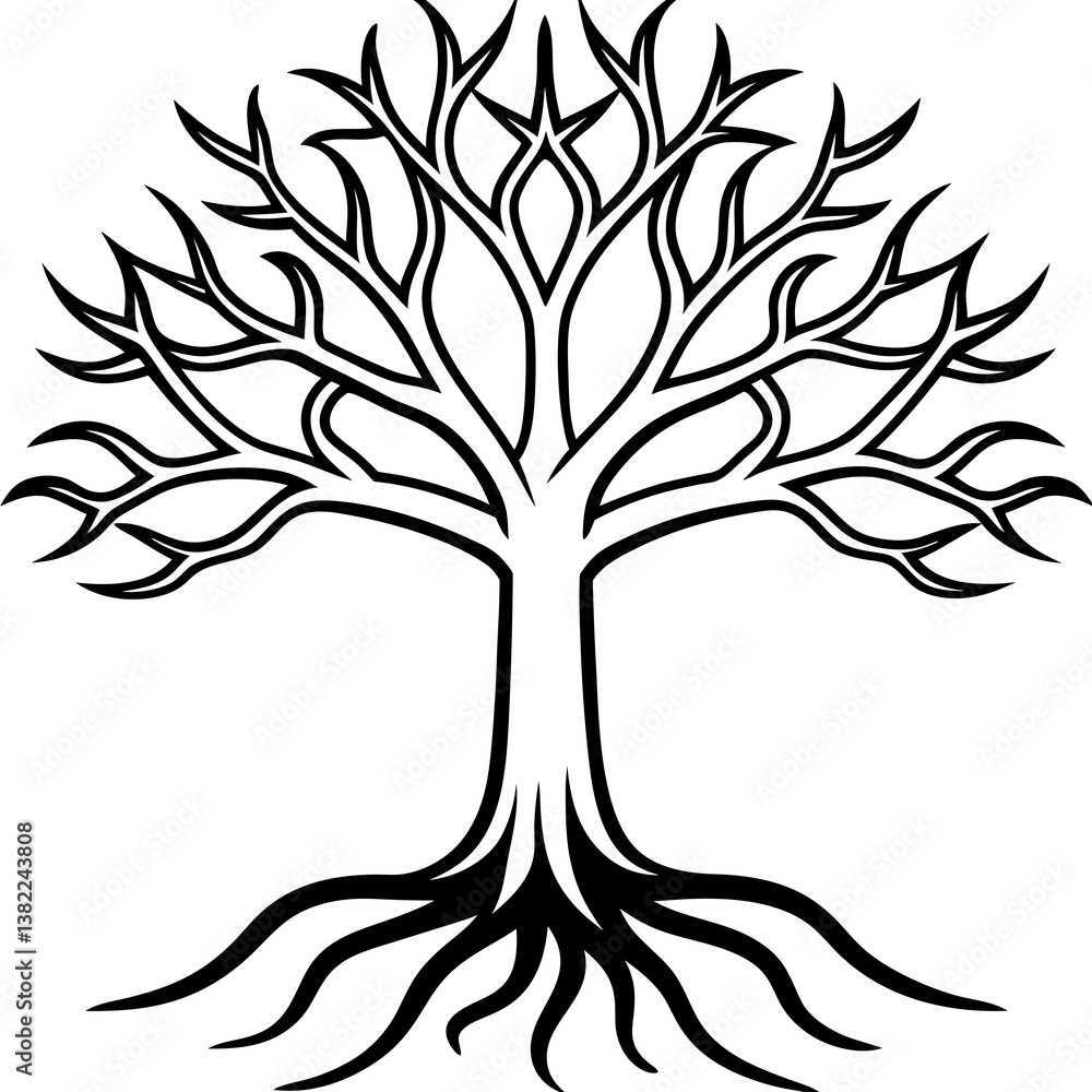 Obraz premium vector tree silhouette