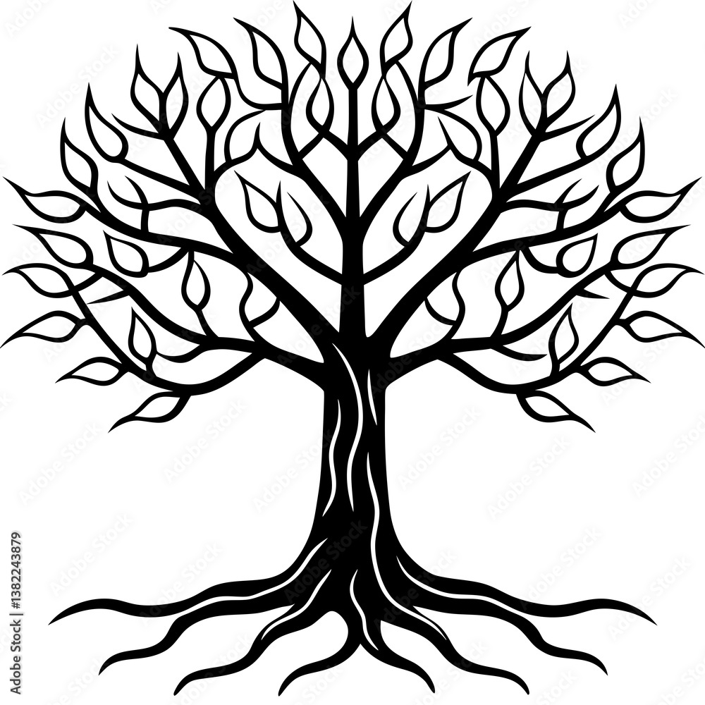 Obraz premium vector tree silhouette