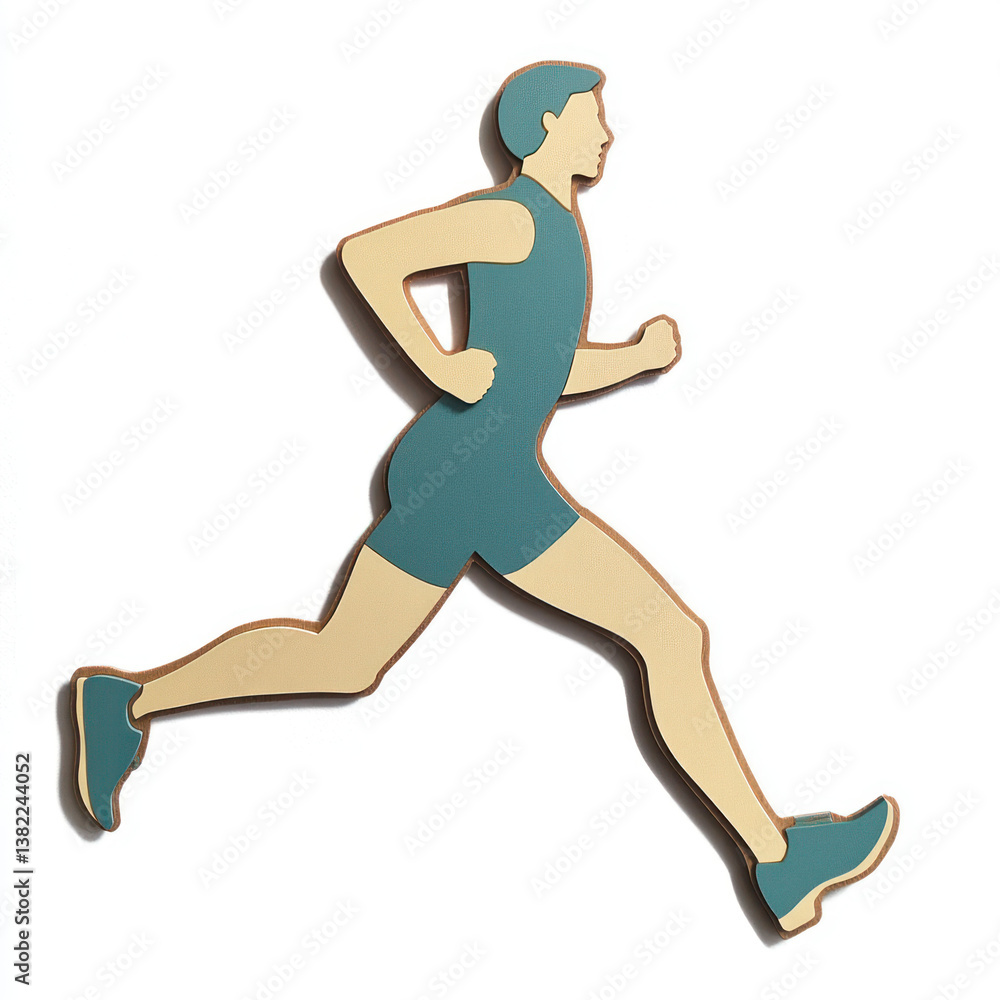 Fototapeta premium running woman silhouette