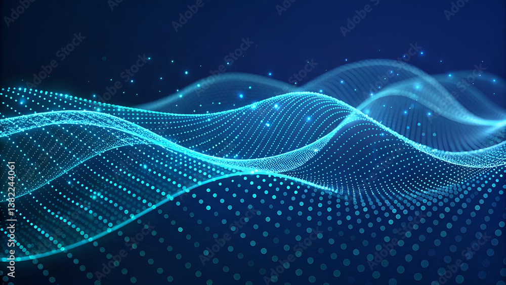Futuristic Digital Wave Background – Abstract Data Flow & AI Aesthetics Futuristic Digital Wave Background – Abstract Data Flow & AI Aesthetics