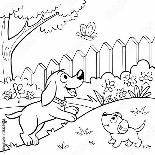 dog and her child 