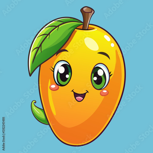Obraz na płótnie cartoon mango with a smile w salonie