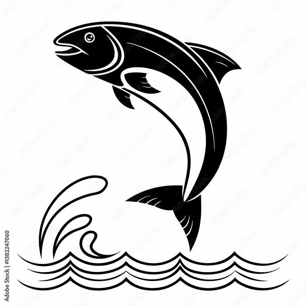 Fototapeta premium fish silhouette vector