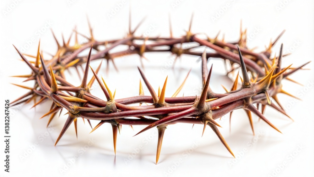 Fototapeta premium Crown of Thorns Isolated. 