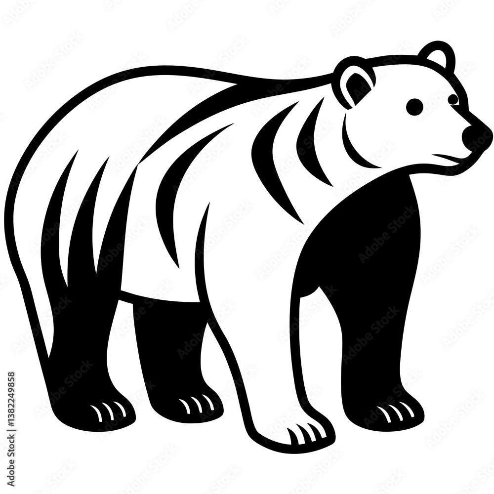 vector illustration of a polar bear vector illustration of a polar bear