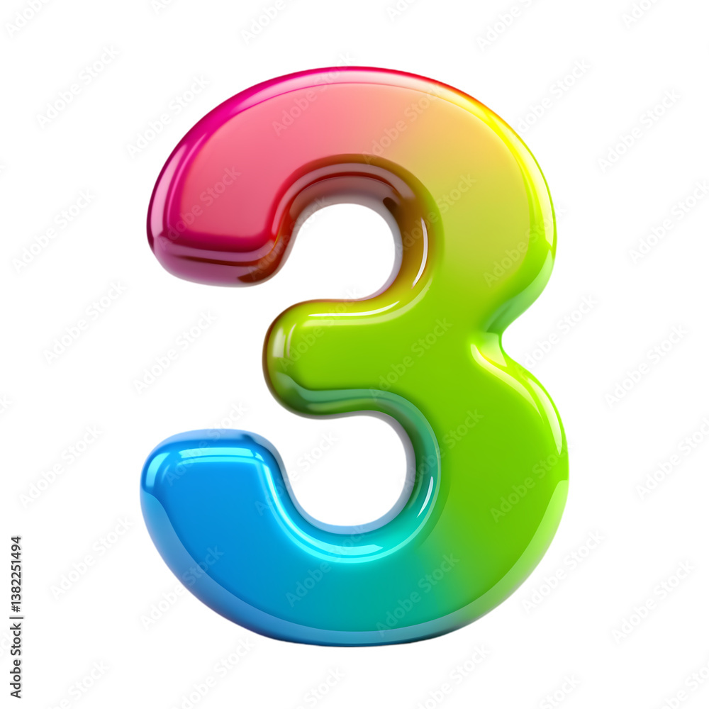 Rainbow Number 3: Colorful 3D Rainbow Number 3: Colorful 3D