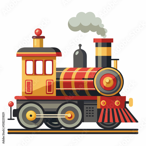 toy train on a white background