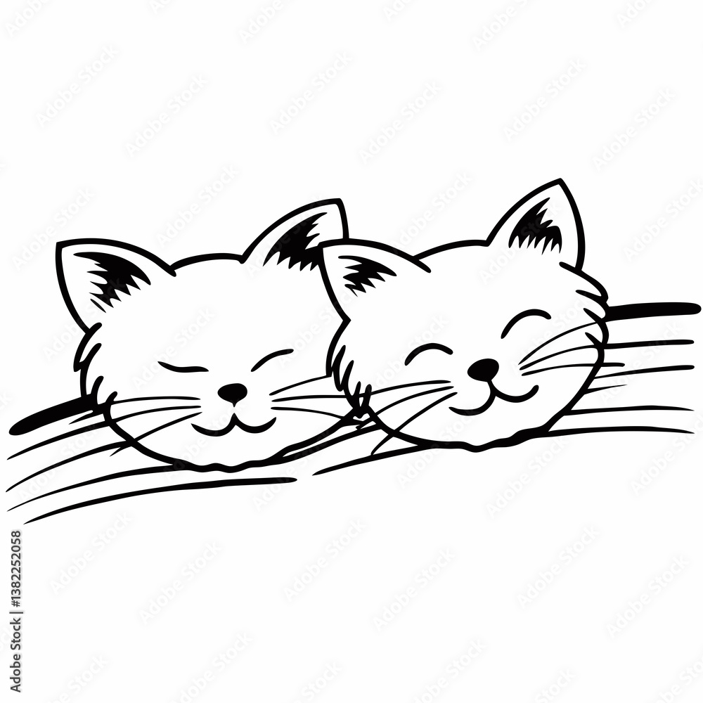 Obraz premium vector illustration of a cat