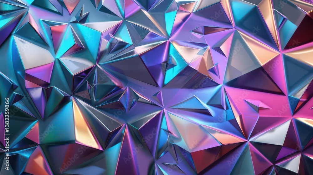 A vibrant, geometric pattern featuring sharp, reflective surfaces in various colors. A vibrant, geometric pattern featuring sharp, reflective surfaces in various colors.