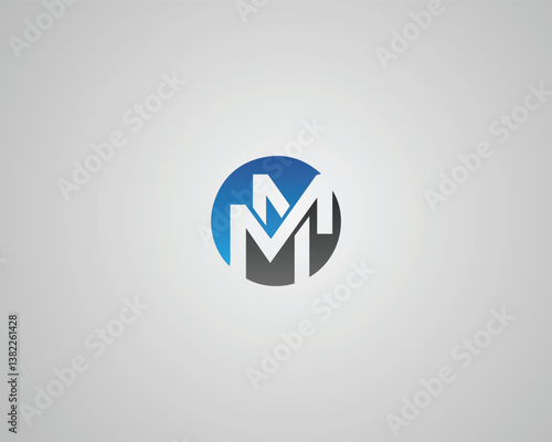 Letter MM creative monogram logo design concept vector template.
