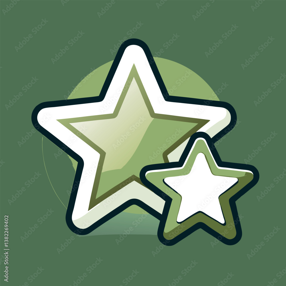 Obraz premium one-star-filled-and-empty--ratings--in-center 