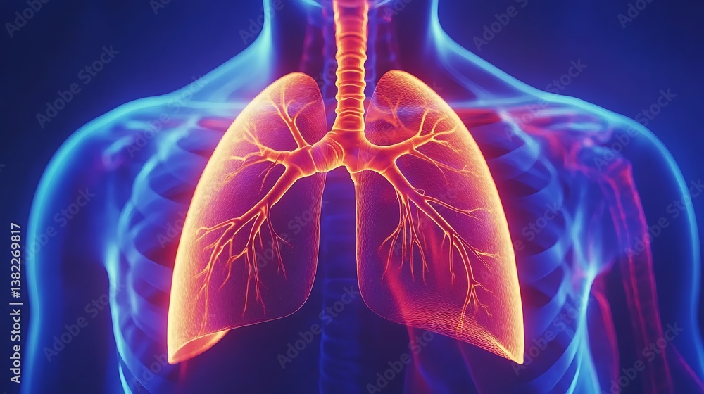 Human lung close-up highlighting intricate airways and blood vessels structure picture Human lung close-up highlighting intricate airways and blood vessels structure picture