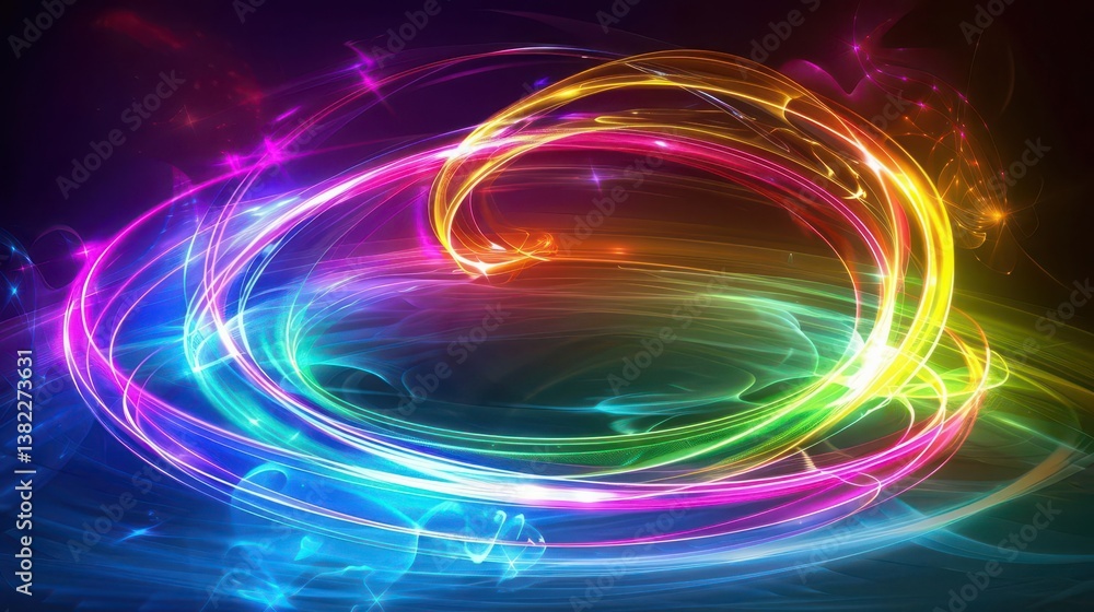 A vibrant swirl of colorful light patterns creating an abstract, dynamic visual effect. A vibrant swirl of colorful light patterns creating an abstract, dynamic visual effect.