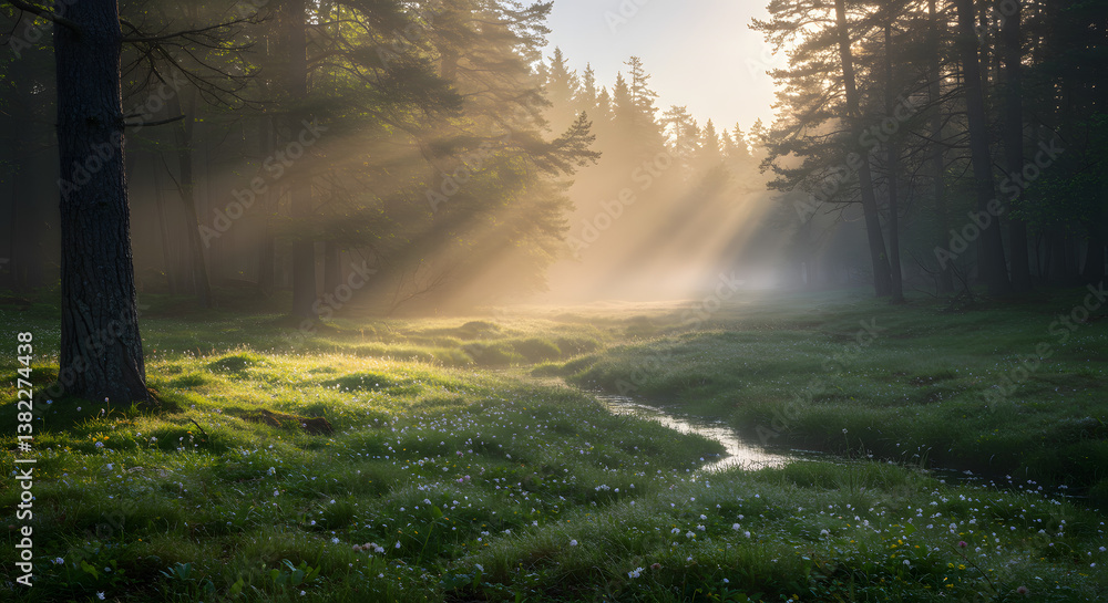 Fototapeta premium Enchanted Forest Morning
