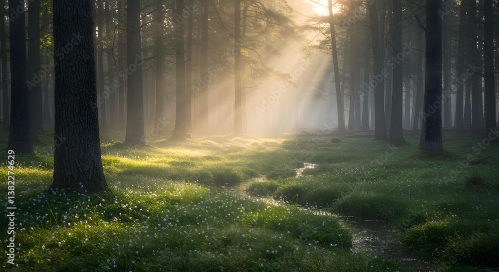 Obraz premium Enchanted Forest Morning