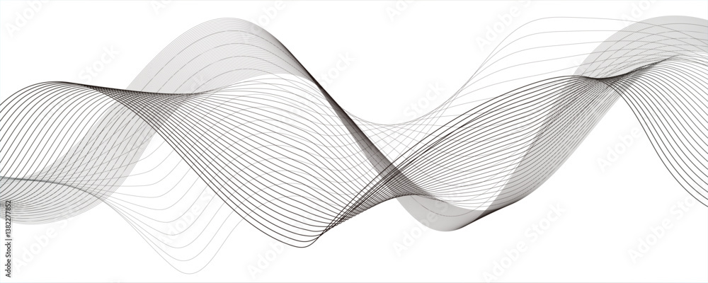 Vector abstract gray light blend paper wave flow digital gradient transparent tech curve creative minimal flowing diagonal creative wavy line design texture Vector abstract gray light blend paper wave flow digital gradient transparent tech curve creative minimal flowing diagonal creative wavy line design texture