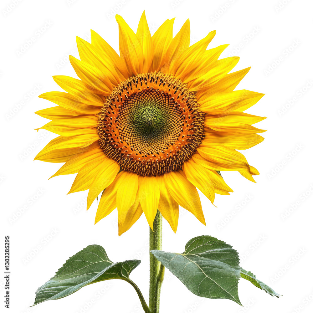 Obraz premium Sunflower Bloom Isolated on transparent background