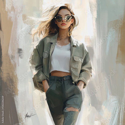 young woman in sunglasses