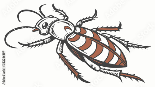 vector illustration of a wasp