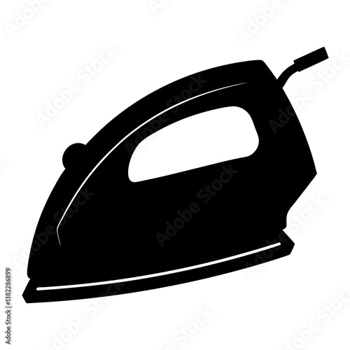 steam iron on white background