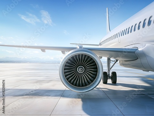 the engine of the airplane