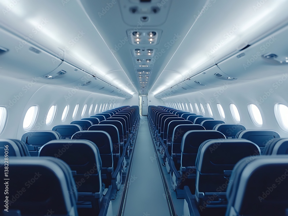 Fototapeta premium empty seats in an airplane