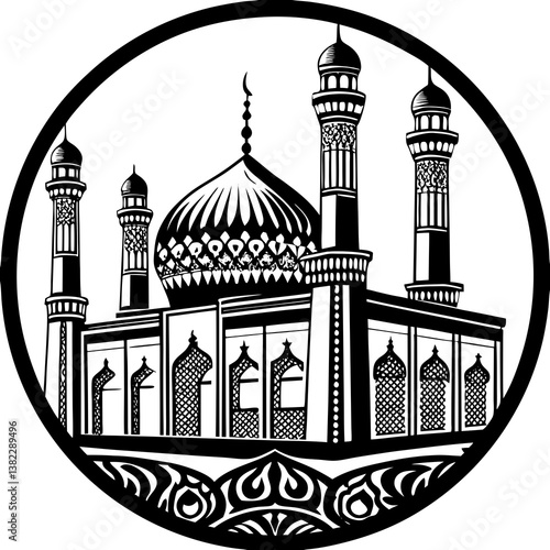taj mahal vector illustration
