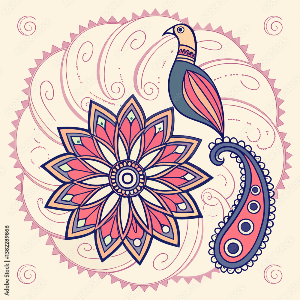 Fototapeta premium vector illustration of an abstract flower