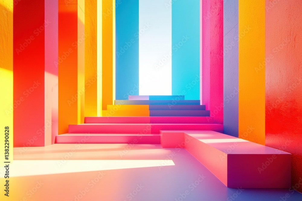Fototapeta premium Discover the Vibrant Space of Metaverse Where Reality Meets Augmented and Virtual Realms