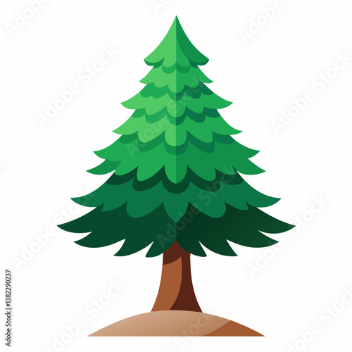 christmas tree isolated on white