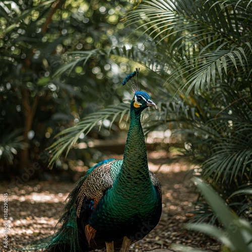 Wallpaper Mural peacock in forest Torontodigital.ca